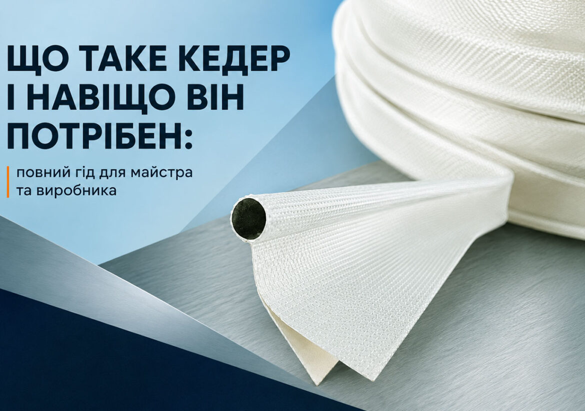 Кедер ПВХ подвійний — тасьма кедрова для кріплення тентів у алюмінієвому профілі