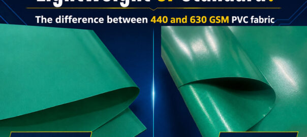 Lightweight and standard PVC fabric — comparison of density and structure